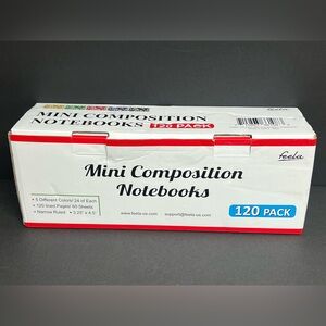 Composition Notebook, Mini Sized 120 Pack 5 Colors Narrow Ruled Mini NEW